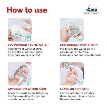 Vcare Jelly Whitening Peel Off Mask For Facials Skincare |Face Mask Powder 250g - Facial Skin Care Product for Women Smoothing, Moisturizing, Cleansing, Refreshing|Suits All Skin Types